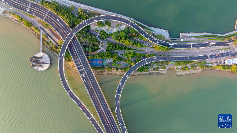 11月1日，澳門西灣大橋（無(wú)人機(jī)照片）。