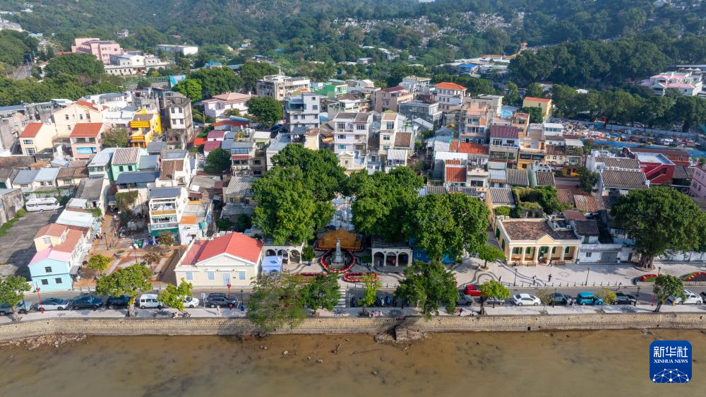 12月7日，澳門路環(huán)一帶的景色（無人機(jī)照片）。