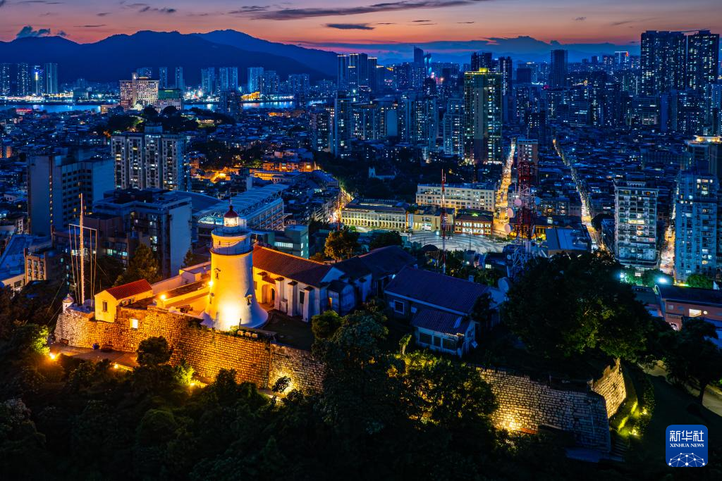 7月8日，澳門東望洋燈塔（無人機照片）。