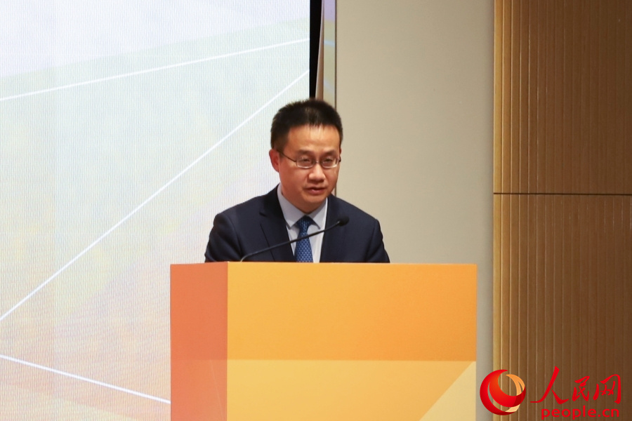 國家商務(wù)部臺港澳司司長樊世杰致辭。人民網(wǎng) 陳曉琳攝