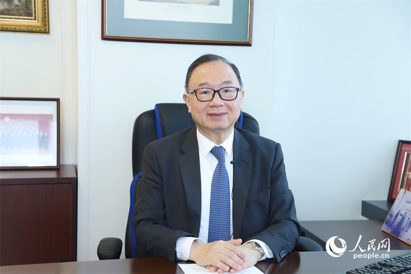 全國政協(xié)常委、香港特區(qū)立法會議員廖長江接受人民網(wǎng)專訪。人民網(wǎng) 陳曉琳攝