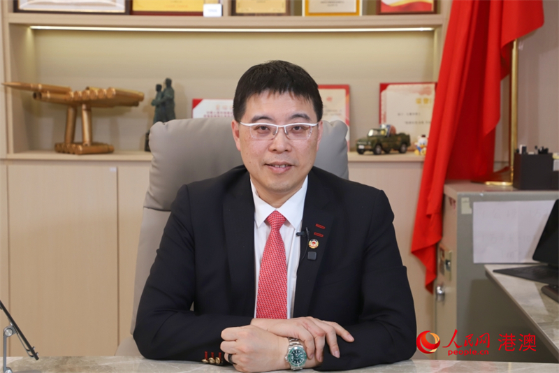 圖.全國(guó)政協(xié)委員、大灣區(qū)金融科技促進(jìn)總會(huì)會(huì)長(zhǎng)莊紫祥。（人民網(wǎng) 吳宇揚(yáng)揚(yáng) 攝）