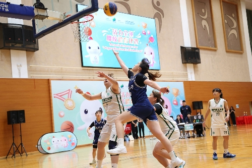 “活力全運(yùn)”聯(lián)校賽事3人籃球賽大學(xué)女子組比賽現(xiàn)場。主辦方供圖