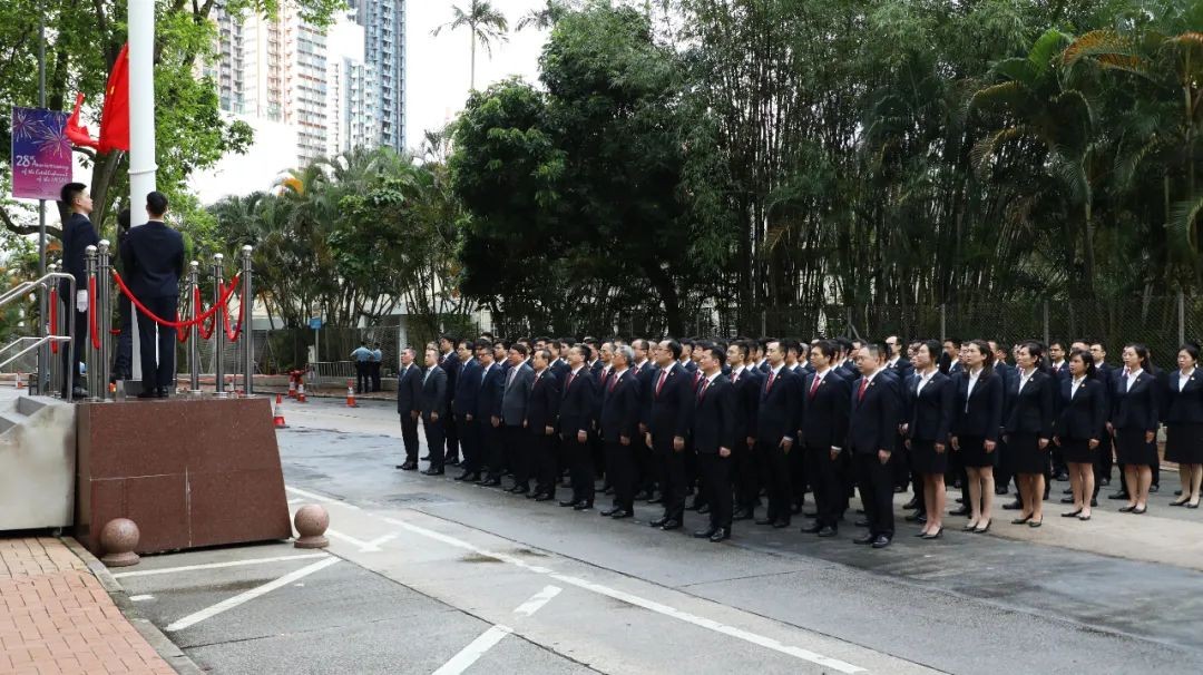 升國旗儀式現(xiàn)場。駐港國家安全公署供圖