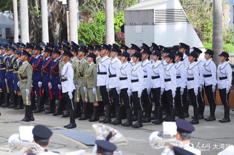香港各紀律部隊儀仗隊。人民網(wǎng) 吳宇揚揚攝