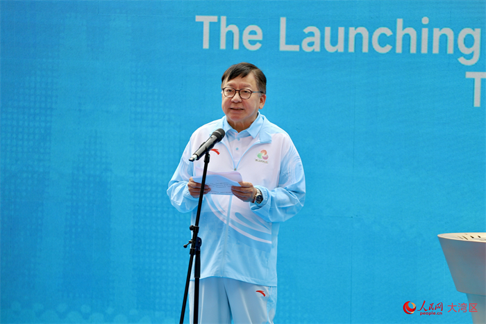 香港特區(qū)署理行政長官陳國基致辭。人民網(wǎng) 嚴小晶攝