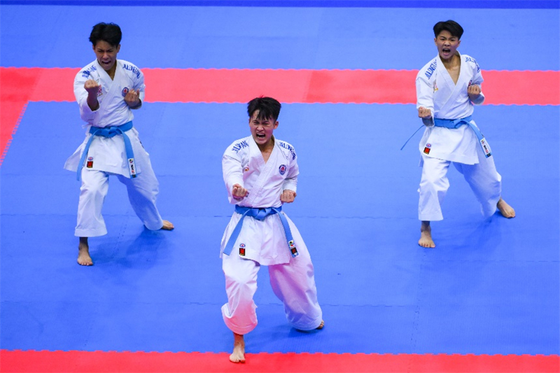 圖為廣東隊(duì)在比賽中。澳門特區(qū)政府體育局供圖