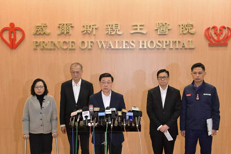 香港特區(qū)行政長官會見媒體。香港特區(qū)政府新聞處供圖