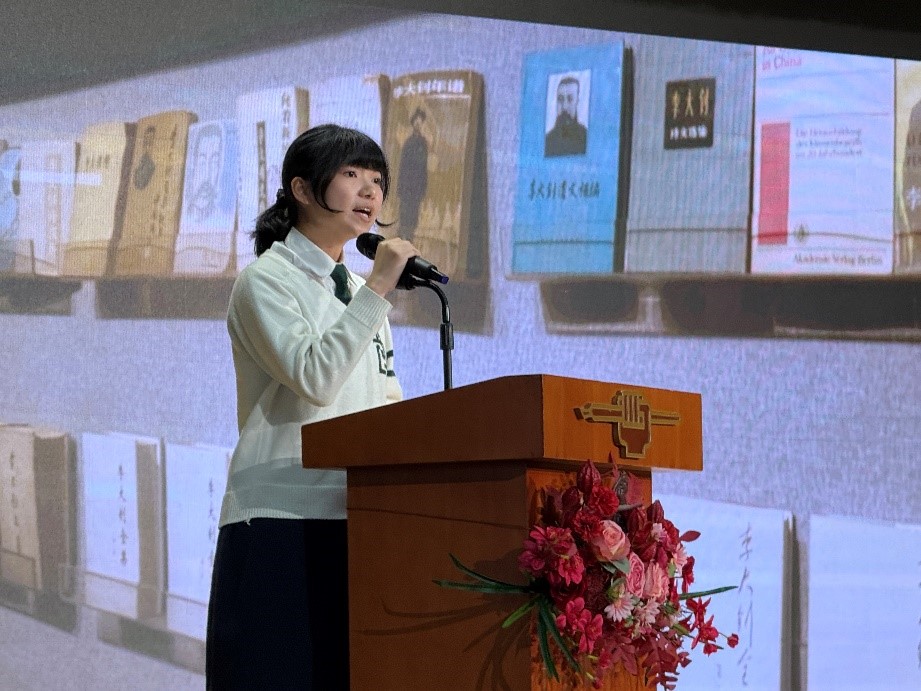 圖為澳門同學(xué)在聲情并茂的演講中。主辦方供圖