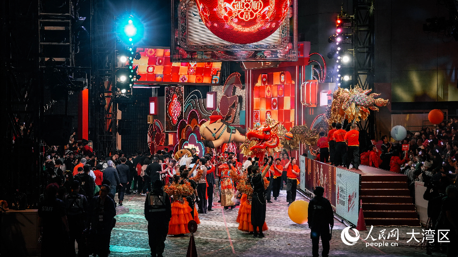 由香港旅游發(fā)展局主辦的新春國際匯演之夜17日晚上演。人民網(wǎng) 吳宇揚揚攝